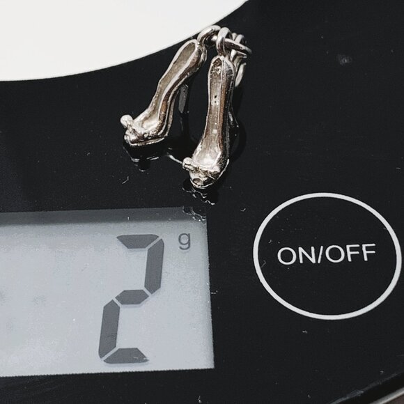 Stiletto Shoes Sterling Silver Charm Pendant - Picture 7 of 7